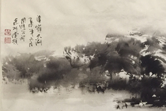 潭岭天湖系列作品集-36山水-规格：136×48cm.jpg